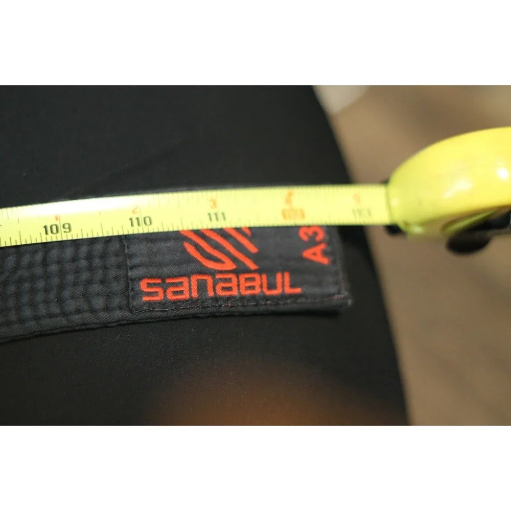 Black Braziliian Jiu-Jitsu Martial Arts Belt with Red Bar 112 1/2
